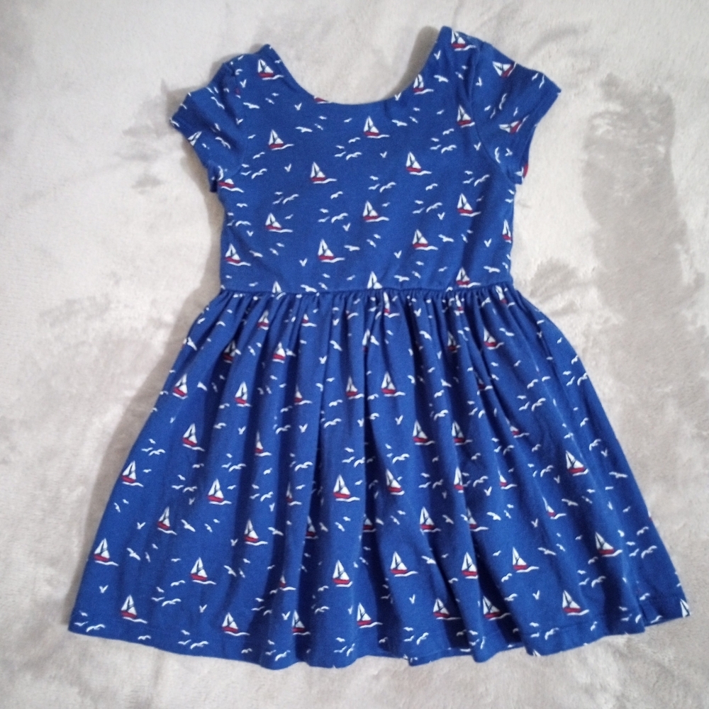 Girl's Ralph Lauren Polo Nautical Sailboat Print Dress 24 Mos